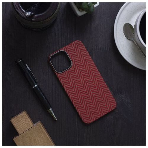 Чохол K-DOO Kevlar M Pattern червоний для iPhone 12 Pro Max фото №2