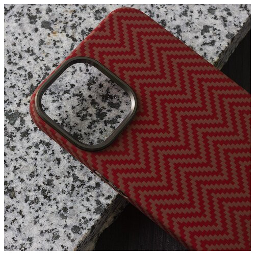 Чохол K-DOO Kevlar M Pattern червоний для iPhone 12 Pro Max фото №4