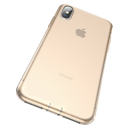 Чохол Baseus iPhone Xs Max Simplicity Прозорий Золотий (ARAPIPH65-A0V) фото №7