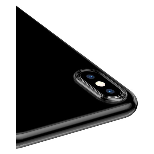 Чохол Baseus iPhone Xs Max Simplicity Прозорий Чорний (ARAPIPH65-A01) фото №5