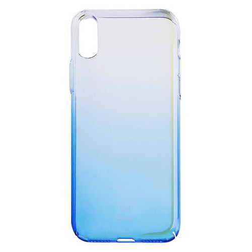 Напівпрозорий чохол Baseus Glaze синій для iPhone X/XS фото №1