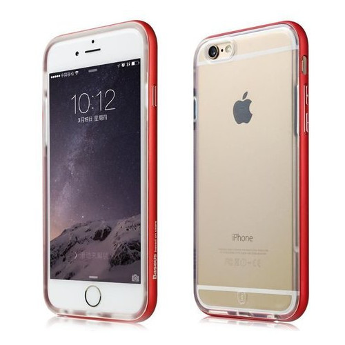 Силіконовий чохол Baseus Fusion червоний для iPhone 6 Plus/6S Plus фото №1