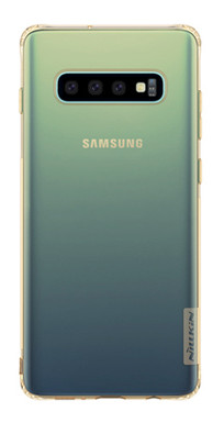 Чехол TPU Nillkin Nature Series Samsung Galaxy S10 Золотой (прозрачный) фото №2