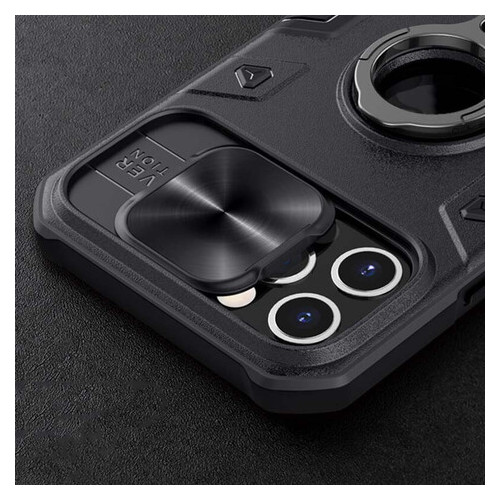 TPU PC чохол Nillkin CamShield Armor Apple iPhone 12 Pro Max (6.7) Чорний фото №5