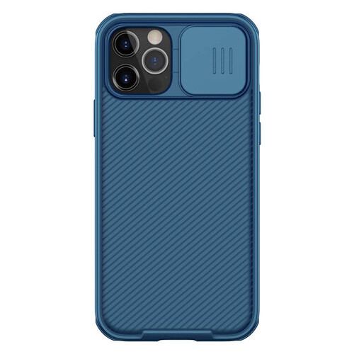 Карбонова накладка Nillkin CamShield Magnetic Apple iPhone 12 Pro Max 6.7 Синій фото №1