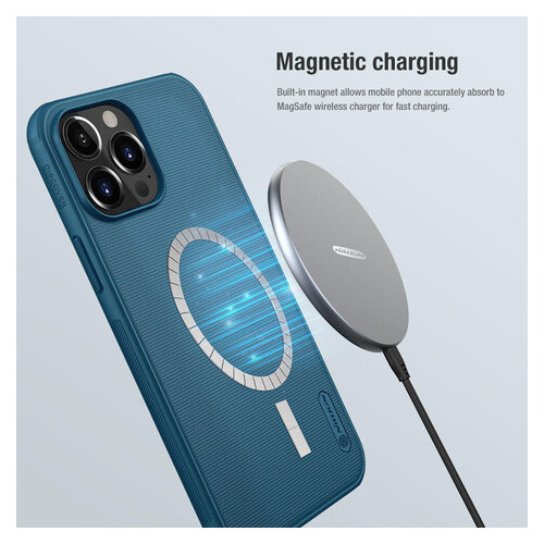 Чохол Nillkin Matte Magnetic Pro Apple iPhone 13 Pro (6.1) Синій / Blue фото №5