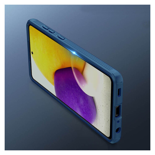 Карбонова накладка Nillkin Camshield (шторка на камеру) Samsung Galaxy A72 4G/A72 5G Синій/Blue фото №5