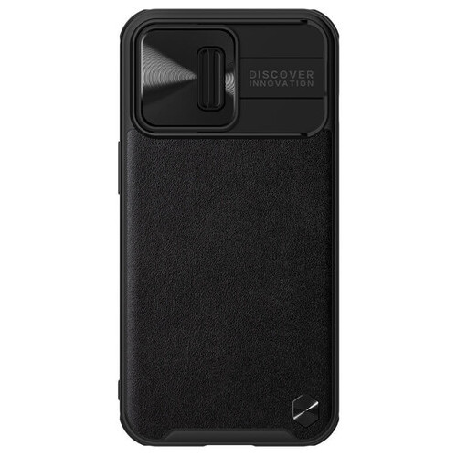 Шкіряна накладка Nillkin Camshield Leather шторка на камеру Apple iPhone 13 Pro (6.1) Чорний / Black фото №2