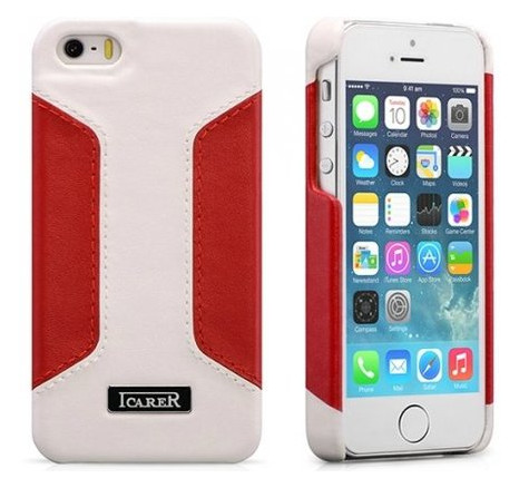 Чохол iCarer для iPhone 5/5S Colorblock White/Red back cover (RIP518) фото №1