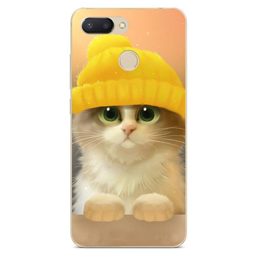 Силіконовий бампер Coverphone Xiaomi Mi 8 Lite з малюнком Кіт у шапці фото №1