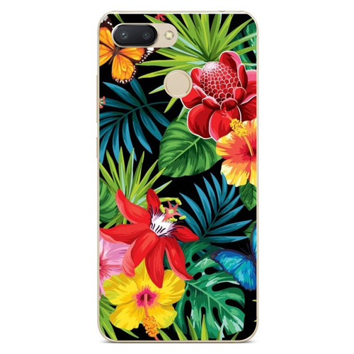 Силіконовий бампер Coverphone Xiaomi Mi 8 Lite з малюнком Райські квіти фото №1