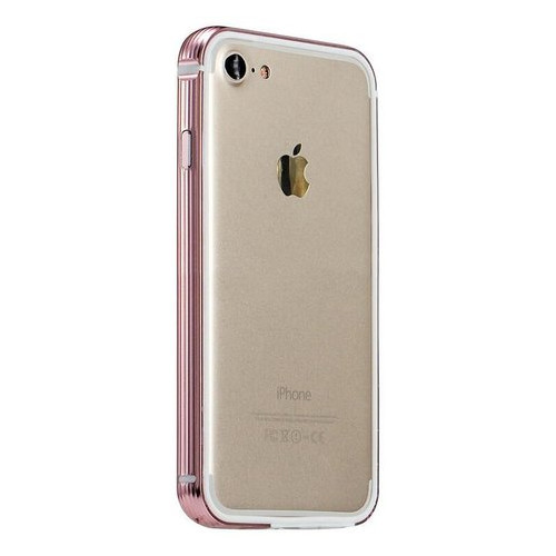 Металевий бампер Coteetci рожевий для iPhone 7/8 фото №1