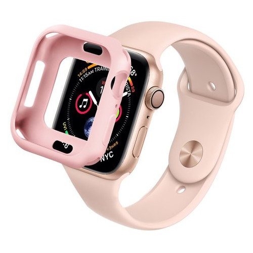 Силіконовий чохол Coteetci TPU Case рожевий для Apple Watch 4 44mm фото №1