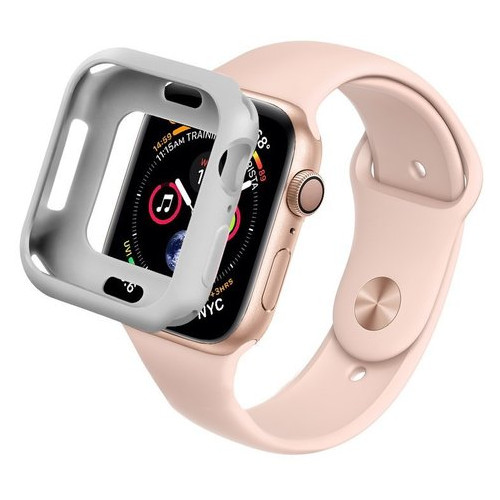 Силіконовий чохол Coteetci TPU Case сірий для Apple Watch 4 40mm фото №1