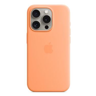 Чехол для Apple iPhone 15 Pro  Apple Silicone Case with MagSafe Orange Sorbet (MT1H3) фото №1