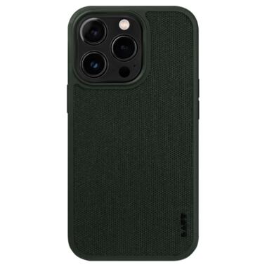 Чохол-накладка LAUT URBAN PROTECT для iPhone 14 Pro Max з MagSafe та захистом IMPKT Cell Technology (4,2м) із комбінації захисної тканини CORDURA та TPU корпусу, колір оливковий (L_IP22D_UP_GN) фото №2