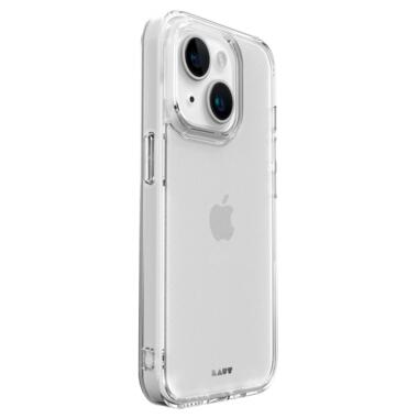 Чохол-накладка LAUT CRYSTAL-X для iPhone 15 із комбінації ультра жорсткого 9H протиударного прозорого скла та TPU бампера, колір бампера прозорий (L_IP23A_CX_UC) фото №4