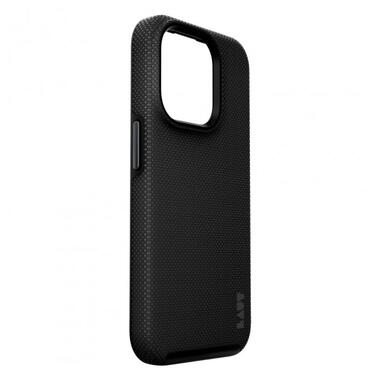 Чохол-накладка LAUT SHIELD для iPhone 15 із захистом IMPKT Cell Technology (4,2м) та гібридним дизайном - внутрішнім напівм'яким та жорстким зовнішнім чохлами, колір чорний (L_IP23A_SH_BK) фото №2