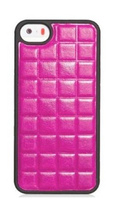 Чохол Xoomz для iPhone 5/5S PU Grid Pink back cover (XIP501) фото №1