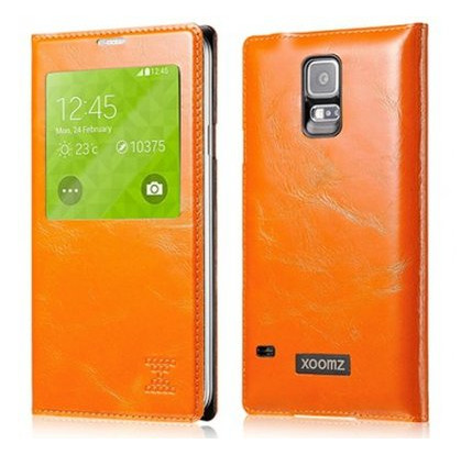 Чохол Xoomz для Samsung Galaxy S5 Original Oil Wax Leather Orange side-open (XSI96006) фото №1