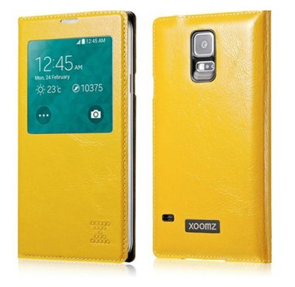 Чохол Xoomz для Samsung Galaxy S5 Original Oil Wax Leather Yellow side-open (XSI96006) фото №1