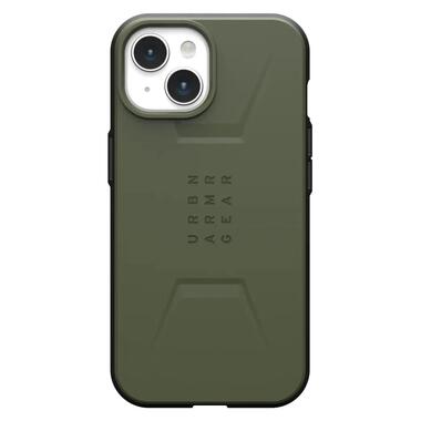 Чeхол-накладка Urban Armor Gear Civilian Magsafe для Apple iPhone 15 Olive (114287117272) фото №10