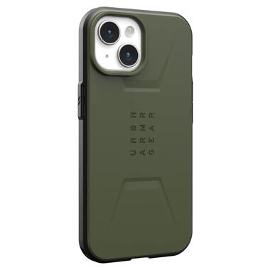 Чeхол-накладка Urban Armor Gear Civilian Magsafe для Apple iPhone 15 Olive (114287117272) фото №2