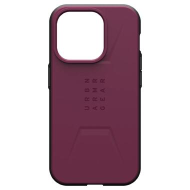 Чeхол-накладка Urban Armor Gear Civilian Magsafe для Apple iPhone 15 Pro Max Bordeaux (114295119049) фото №6