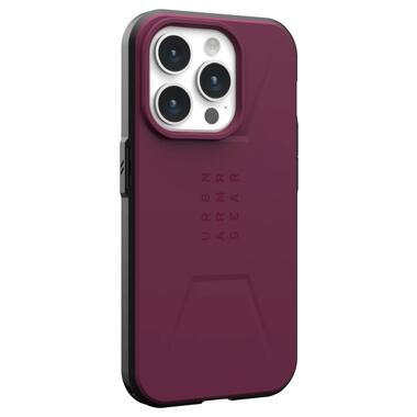 Чeхол-накладка Urban Armor Gear Civilian Magsafe для Apple iPhone 15 Pro Max Bordeaux (114295119049) фото №1