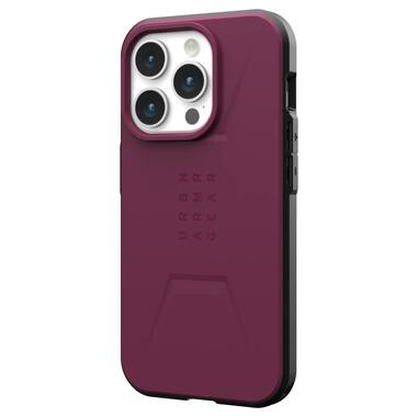 Чeхол-накладка Urban Armor Gear Civilian Magsafe для Apple iPhone 15 Pro Max Bordeaux (114295119049) фото №2
