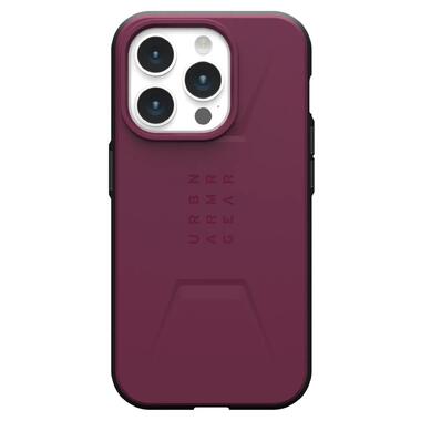 Чeхол-накладка Urban Armor Gear Civilian Magsafe для Apple iPhone 15 Pro Max Bordeaux (114295119049) фото №9