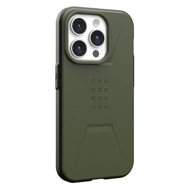 Чeхол-накладка Urban Armor Gear Civilian Magsafe для Apple iPhone 15 Pro Olive Drab (114275117272) фото №3