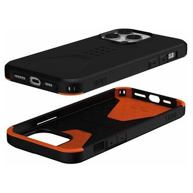 Чeхол-накладка Urban Armor Gear Civilian для Apple iPhone 14 Pro Max Black (114043114040) фото №9