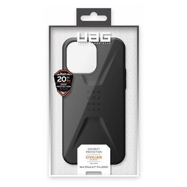Чeхол-накладка Urban Armor Gear Civilian для Apple iPhone 14 Pro Max Black (114043114040) фото №10