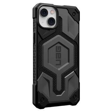 Чeхол-накладка Urban Armor Gear Monarch Pro with MagSafe для Apple iPhone 14 Plus/15 Plus Kevlar Silver (114029113933) фото №2