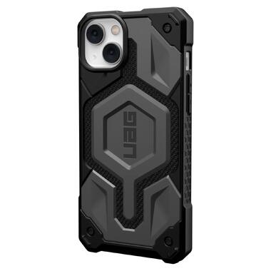 Чeхол-накладка Urban Armor Gear Monarch Pro with MagSafe для Apple iPhone 14 Plus/15 Plus Kevlar Silver (114029113933) фото №3