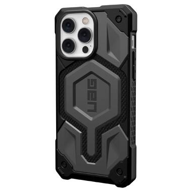 Чeхол-накладка Urban Armor Gear Monarch Pro with MagSafe для Apple iPhone 14 Pro Max Kevlar Silver (114031113933) фото №3