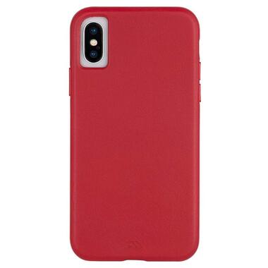 Чeхол-накладка Case-Mate Barely There Leather для Apple iPhone X / iPhone XS Red (CM037748) фото №1
