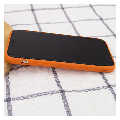 Шкіряний чохол Epik Xshield Apple iPhone 12 (6.1) Помаранчевий / Apricot фото №4