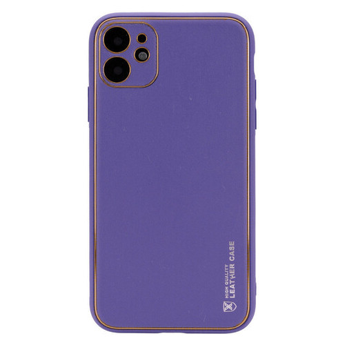 Шкіряний чохол Epik Xshield Apple iPhone 12 (6.1) Фіолетовий / Ultra Violet фото №3