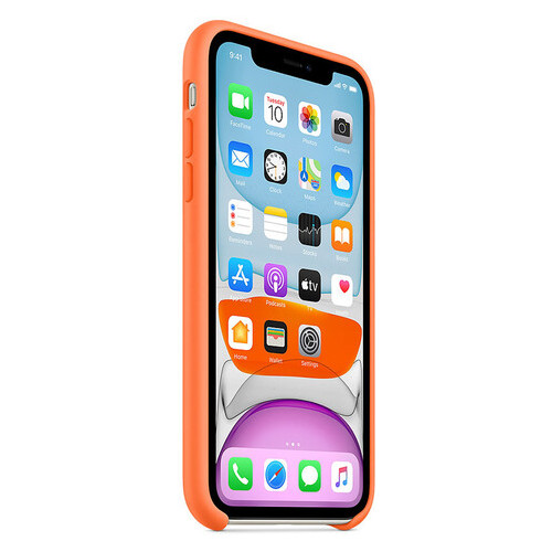 Чехол Epik Silicone case (AAA) Apple iPhone 11 Pro Max (6.5) Оранжевый / Vitamin C фото №2