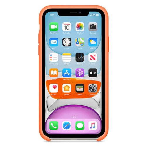 Чехол Epik Silicone case (AAA) Apple iPhone 11 Pro Max (6.5) Оранжевый / Vitamin C фото №3