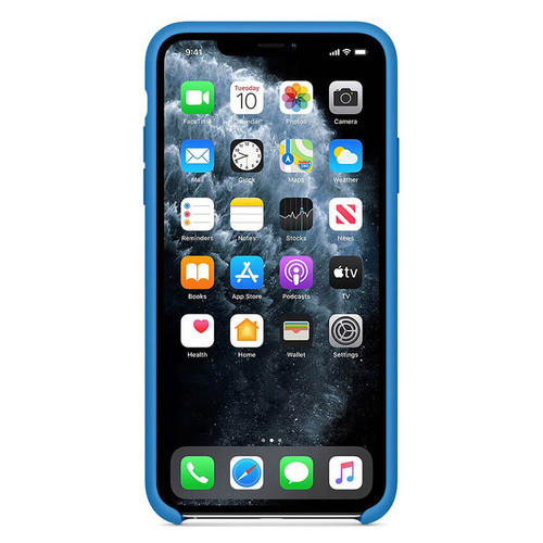 Чехол Epik Silicone case (AAA) Apple iPhone 11 Pro Max (6.5) Синий / Surf Blue фото №2
