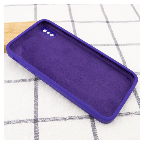 Чохол Epik Silicone Case Square Full Camera Protective (AA) Apple iPhone XS (5.8) Фіолетовий / Ultra Violet фото №3