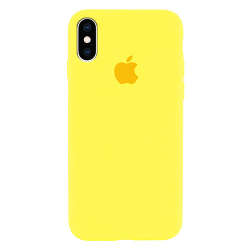 Чохол Epik Silicone Case Full Protective (AA) Apple iPhone X (5.8) / XS (5.8) Жовтий / Yellow фото №1