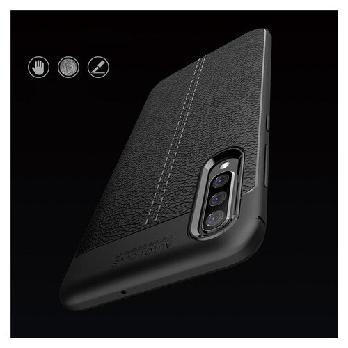 TPU чохол Epik фактурний Huawei Y8p (2020) / P Smart S Чорний фото №2