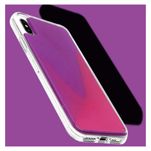 Неоновий чохол Epik Neon Sand glow in the dark Apple iPhone XS Max (6.5) Фіолетовий / Рожевий фото №3