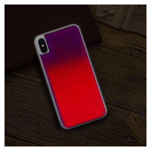 Неоновий чохол Epik Neon Sand glow in the dark Apple iPhone XS Max (6.5) Фіолетовий / Рожевий фото №6