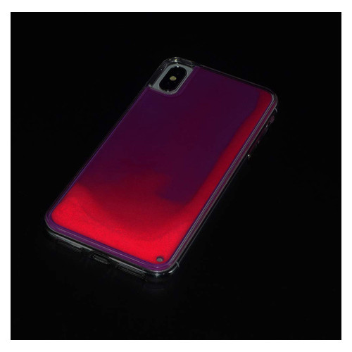 Неоновий чохол Epik Neon Sand glow in the dark Apple iPhone XS Max (6.5) Фіолетовий / Рожевий фото №5