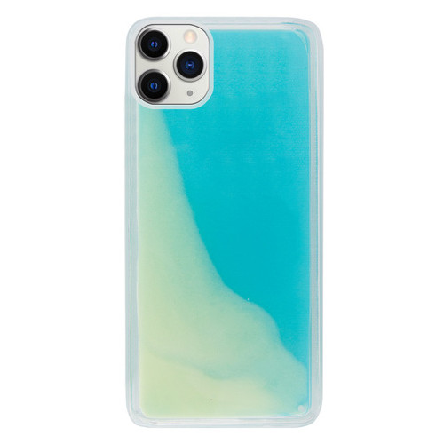 Неоновий чохол Epik Neon Sand glow in the dark Apple iPhone 11 Pro Max (6.5) Блакитний фото №1